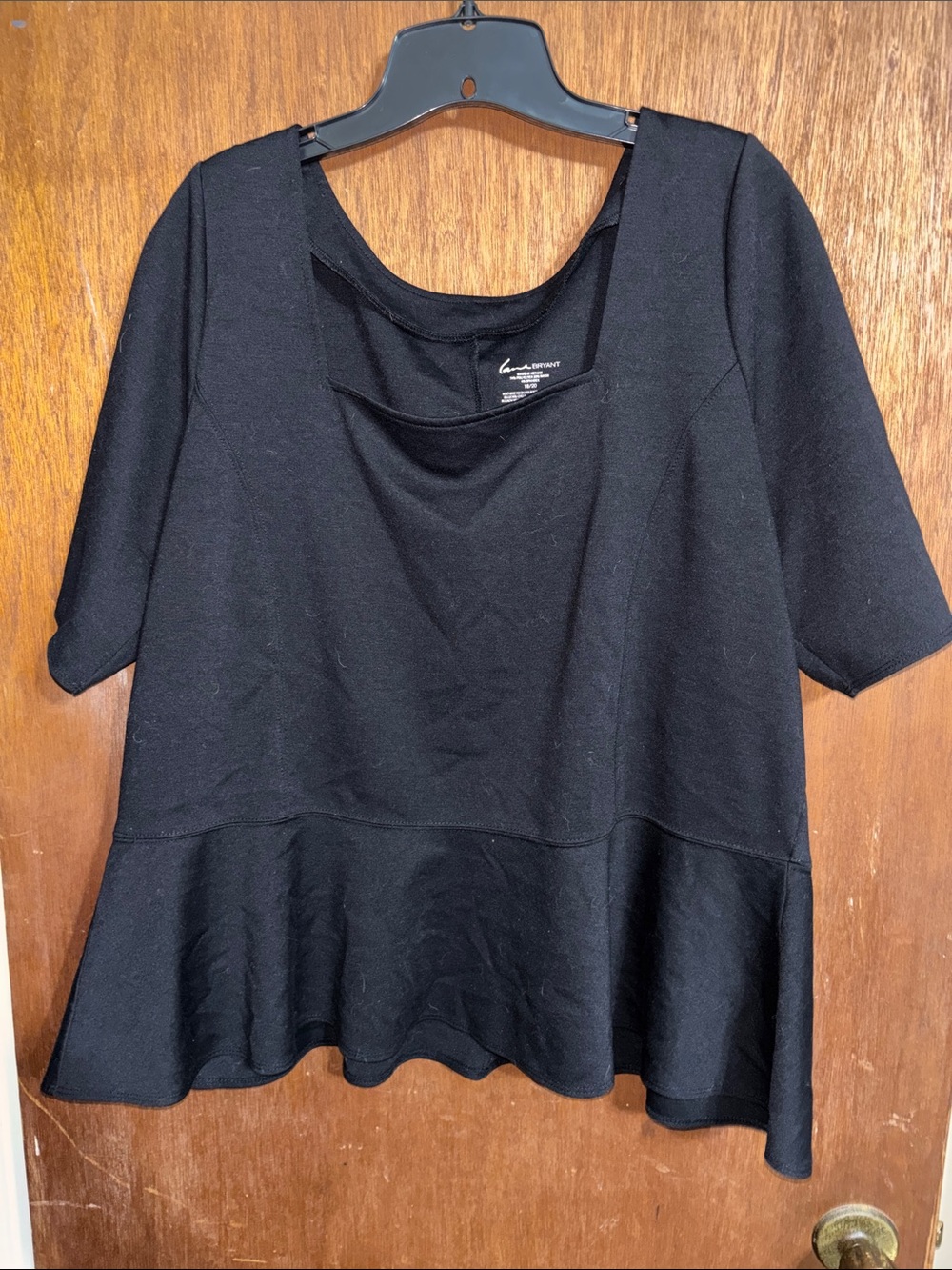 Black peplum top